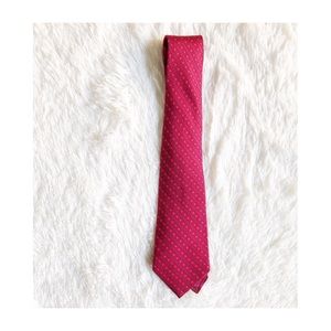 Hermès Silk Printed Geometric Patterns Red Tie